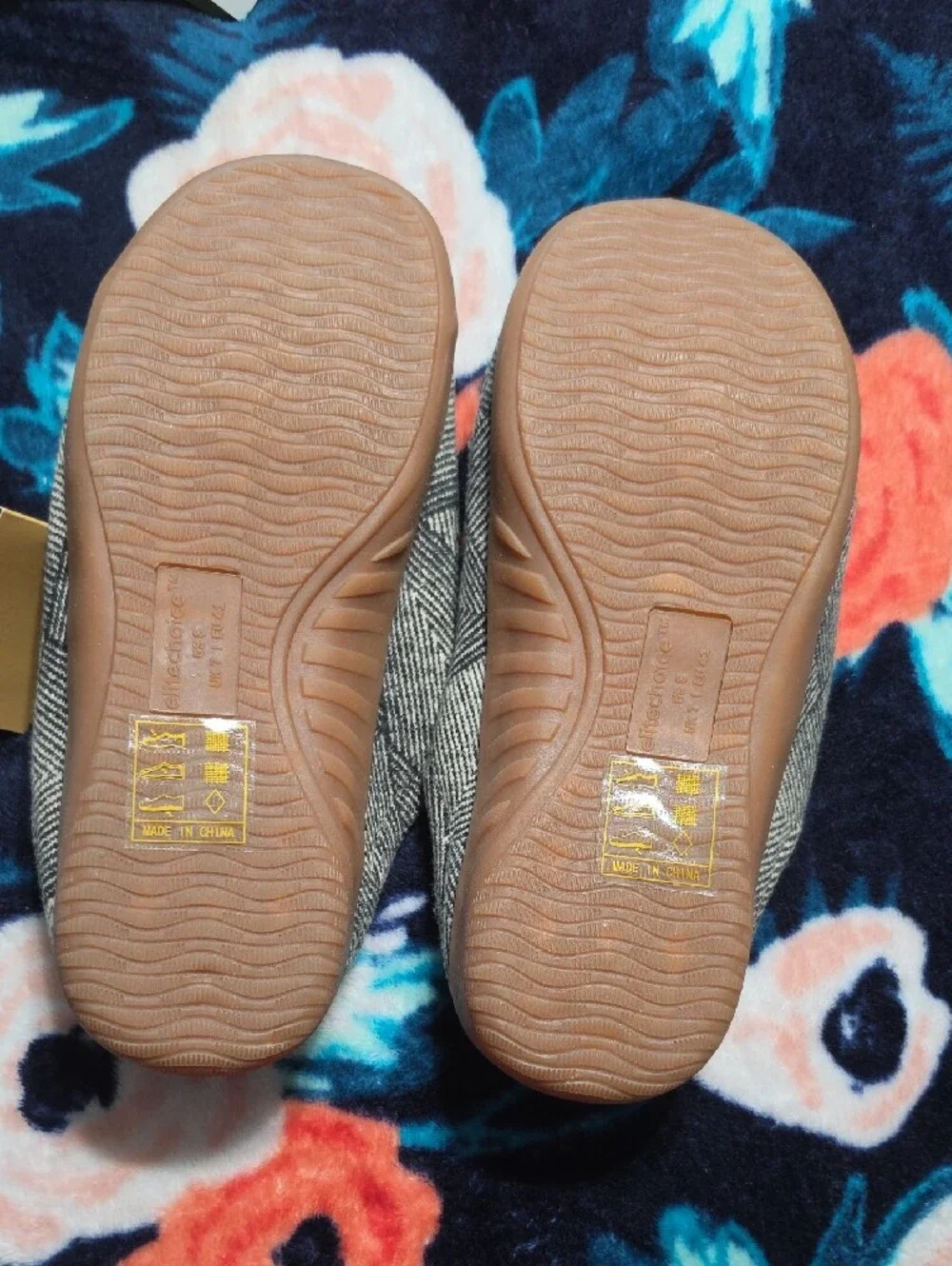 Men's Casual Gray Patterned Slip-On Shoes